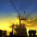 Sunset and Crane — Labour Hire in Moranbah, QLD